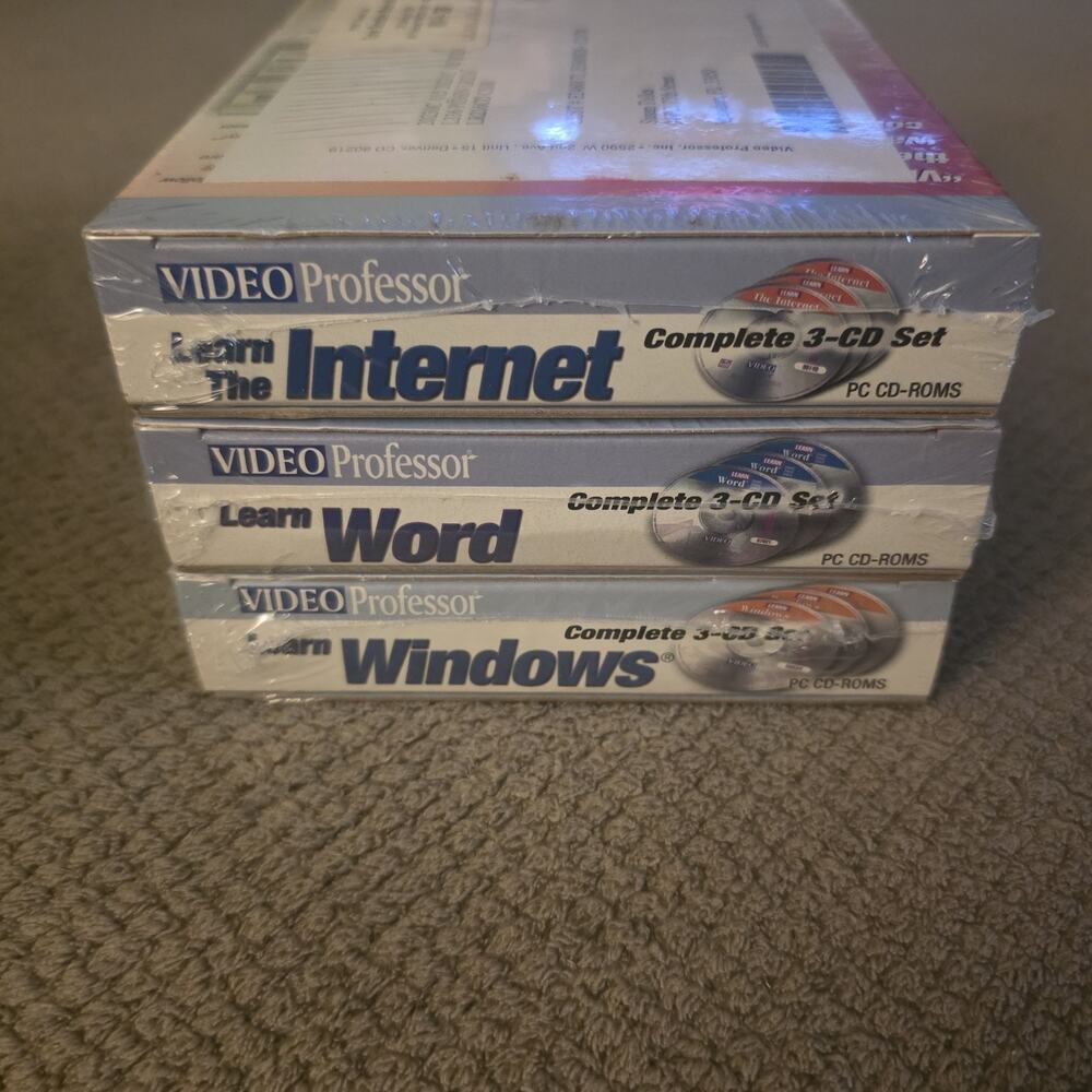 (3) Video Professor Bundle: Learn The INTERNET, Learn WORD, Learn WINDOWS SEALED
